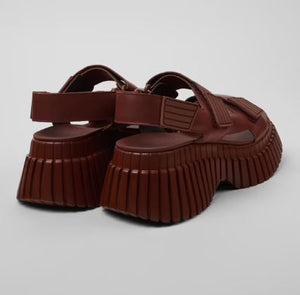 Sandales à plateforme terracotta