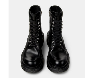 Vámonos Bottes moyennes en cuir noir CAMPERLAB