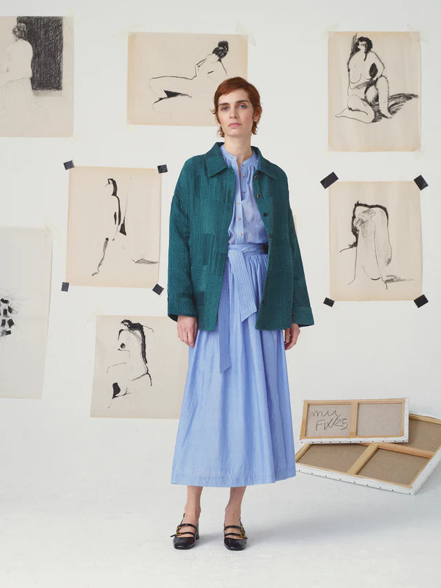 Chemise FIFI vert - L'abstraction MII COLLECTION