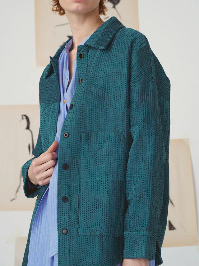 Chemise FIFI vert - L'abstraction MII COLLECTION