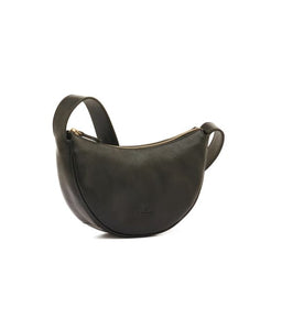 Sac Banane OLIVETA en cuir noir
