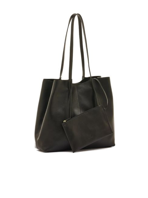 Sac cabas NINA en cuir noir