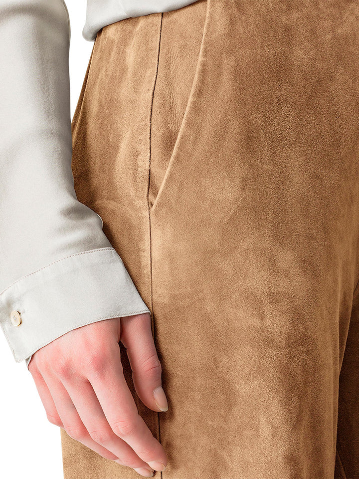 Pantalon en daim Camel FORTE FORTE