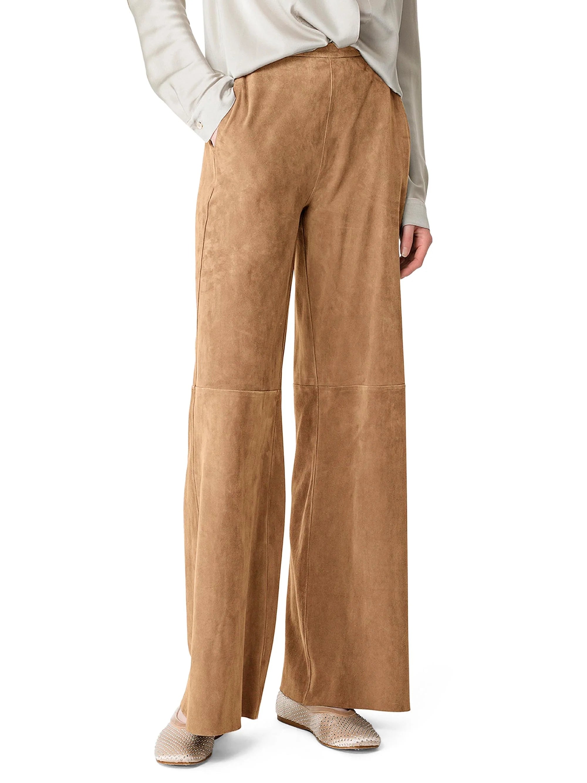 Pantalon en daim Camel FORTE FORTE