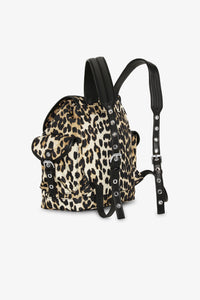Petit sac à dos Bucky en nylon léopard GANNI