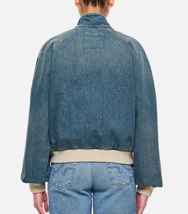 Bomber SLIM bleu jeans GOLDEN GOOSE